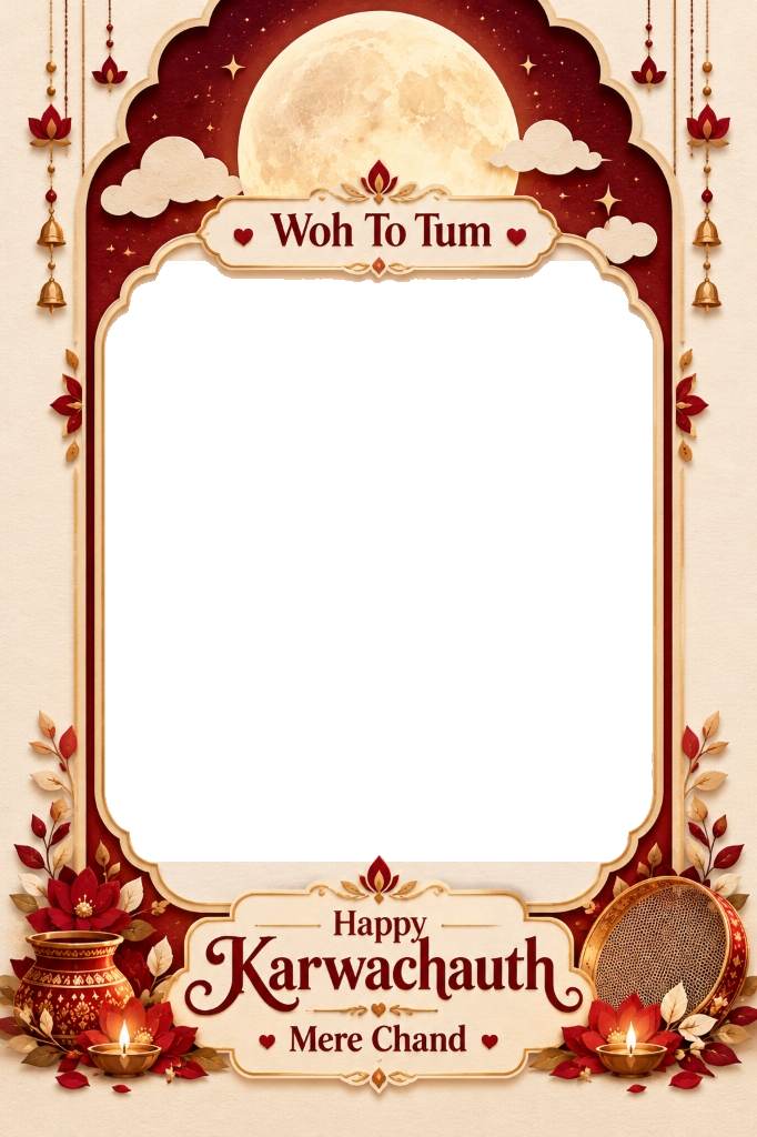 Karwa Chauth Paper Cutout Frame